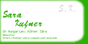 sara kufner business card